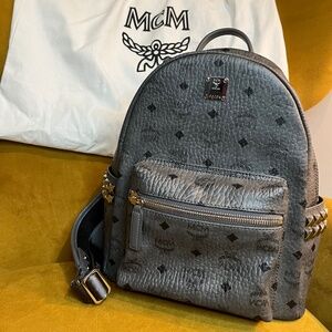 MCM Small Stark Side Backpack Phantom Grey